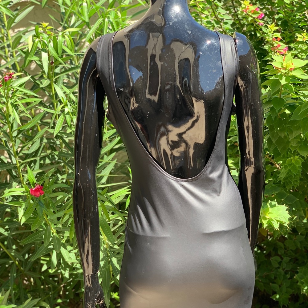 Black Pleather Mini Dress